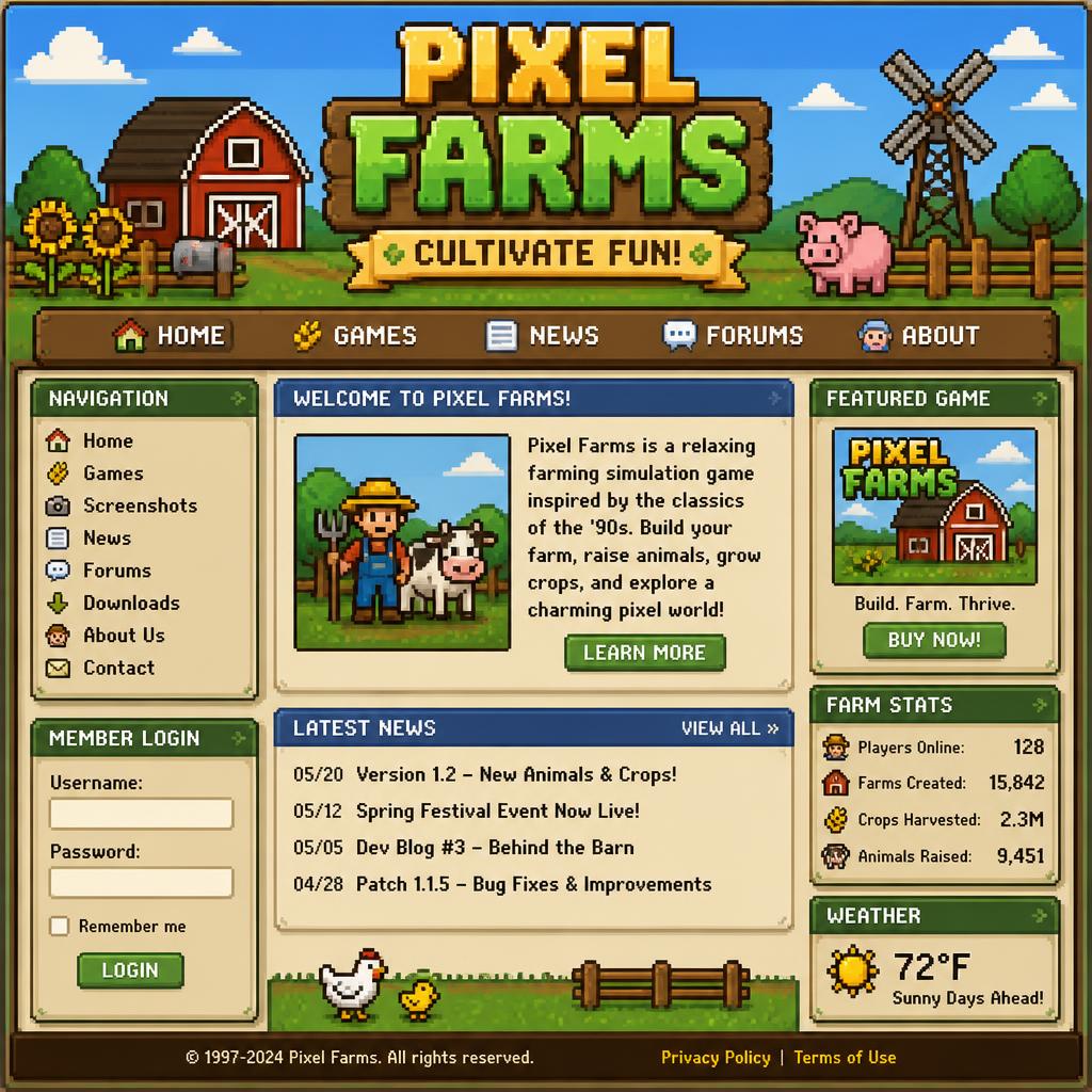 AI Image of a pixel website